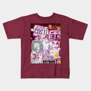 Graffiti New York City Pink Sticker Pop Art Kids T-Shirt